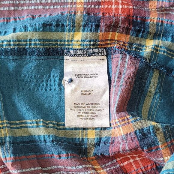 Red Head Brand Co Mens Short Sleeve Shirt Button Up Size 3XL Plaid Red / Blue - Picture 5 of 10